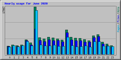 Hourly usage for June 2020